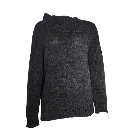 Matty M Sweater Womens Size M Medium Solid All Grey Gray Long Sleeve - Picture 1 of 6